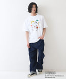 【PEANUTS /ピーナッツ】 オリジナルデザイン 刺繍 Tシャツ スヌーピー  ベル ドロップショルダー ビッグシルエット ユニセックス キャラクター