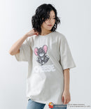 新柄追加!!【TOM AND JERRY/トムとジェリー】オリジナルデザイン 刺繍 Tシャツ ジェリー タフィー ドロップショルダー ビッグシルエット ユニセックス キャラクター