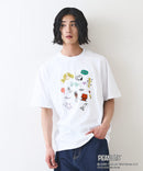 【PEANUTS /ピーナッツ】 オリジナルデザイン 刺繍 Tシャツ スヌーピー  ベル ドロップショルダー ビッグシルエット ユニセックス キャラクター