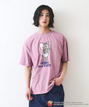 【TOMANDJERRY/トムとジェリー】オリジナルデザイン ジェリー タフィー パウダーブリーチ 加工 Tシャツ ドロップショルダー ビッグシルエット ヴィンテージライク 古着ライク ユニセックス キャラクター