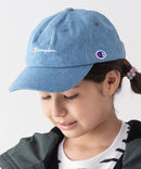 KIDS スクリプトロゴ ローキャップ ワンポイント ブランド ロゴ刺繍 キッズ CHAMPION チャンピオン