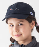 KIDS スクリプトロゴ ローキャップ ワンポイント ブランド ロゴ刺繍 キッズ CHAMPION チャンピオン