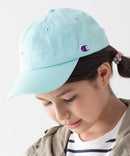 KIDS スクリプトロゴ ローキャップ ワンポイント ブランド ロゴ刺繍 キッズ CHAMPION チャンピオン