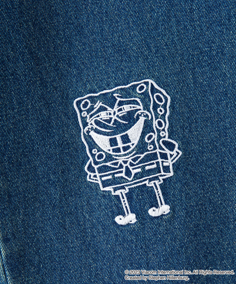 【SpongeBob/スポンジ・ボブ】刺繍 デニム OUTDOOR PRODUCTS アウトドアプロダクツ