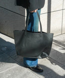 7ポケット フェイクレザー トートバッグ PUトート BLUE STANDARD