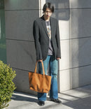 7ポケット フェイクレザー トートバッグ PUトート BLUE STANDARD