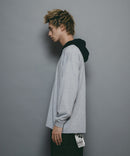 【brknhome/ブロークンホーム】ロング スリーブ フーデッド Tシャツ