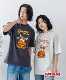 『グレムリン』 オリジナルデザイン 刺繍 Tシャツ ギズモ ドロップショルダー ビッグシルエット ユニセックス キャラクター