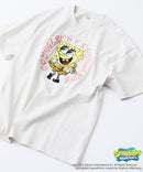 【SPONGEBOB/スポンジ・ボブ】 オリジナルデザイン 刺繍 Tシャツ ドロップショルダー ビッグシルエット ユニセックス キャラクター