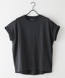 【汗染みの目立ちにくいTシャツ ZEROSTAIN/ゼロステイン】ロールカフラウンドヘムTシャツ レディース 汗染み防止 撥水加工 多機能 zo