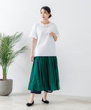 【汗染みの目立ちにくいTシャツ ZEROSTAIN/ゼロステイン】ロールカフサイドスリットTシャツ 撥水・UVカット機能付き レディース 快適Tシャツ zo