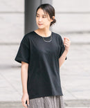 【汗染みの目立ちにくいTシャツ ZEROSTAIN/ゼロステイン】ロールカフサイドスリットTシャツ 撥水・UVカット機能付き レディース 快適Tシャツ zo