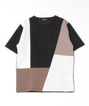 ドライリップル 切り替デザインTシャツ カットソー 吸水速乾 ストレッチ イージーケア さらさら快適 BLUE STANDARD