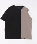 ドライリップル 切り替デザインTシャツ カットソー 吸水速乾 ストレッチ イージーケア さらさら快適 BLUE STANDARD