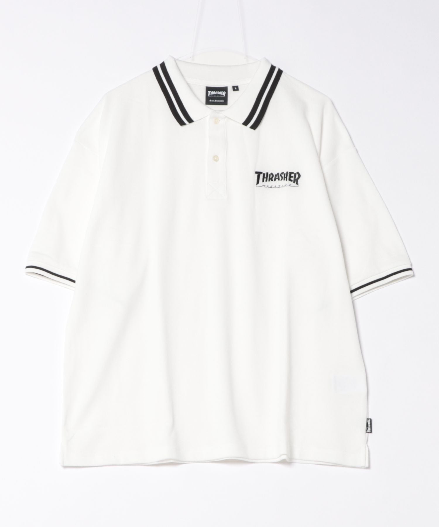 そら　23日発送 THRASHER/スラッシャー】 ワンポイント 刺繍 鹿の子 ワイド