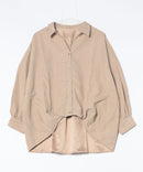 【C-FORT POINT/フォートポイント】ピーチ起毛 スキッパー ブラウス