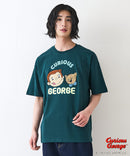 【おさるのジョージ】 オリジナルデザイン 刺繍 Tシャツ ジョージ ドロップショルダー ビッグシルエット ユニセックス キャラクター