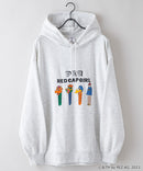 【PEZ x RED CAP GIRL】裏毛 イラスト ビッグシルエット フーディー  プルパーカー