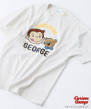 【おさるのジョージ】 オリジナルデザイン 刺繍 Tシャツ ジョージ ドロップショルダー ビッグシルエット ユニセックス キャラクター