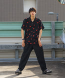 接触冷感 総柄 アロハシャツ レーヨン100% オープンカラー 開襟 ストリート モード カジュアル 夏服  UNIIT ユニット