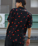 接触冷感 総柄 アロハシャツ レーヨン100% オープンカラー 開襟 ストリート モード カジュアル 夏服  UNIIT ユニット