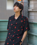 接触冷感 総柄 アロハシャツ レーヨン100% オープンカラー 開襟 ストリート モード カジュアル 夏服  UNIIT ユニット