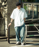 襟ライン ルーズフィット ポロシャツ