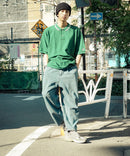 襟ライン ルーズフィット ポロシャツ