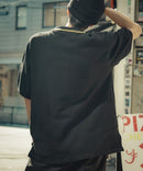 襟ライン ルーズフィット ポロシャツ