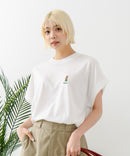 フレンチスリーブ ワンポイント刺繍Tシャツ【TeddyBear/テディベア】