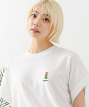 フレンチスリーブ ワンポイント刺繍Tシャツ【TeddyBear/テディベア】