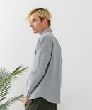 【BLUE STANDARD/ブルースタンダード】コットン100% オックスレギュラーカラー リラックスシルエットシャツ ビズ オフィスカジュアル オンでもオフでも