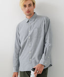 【BLUE STANDARD/ブルースタンダード】コットン100% オックスレギュラーカラー リラックスシルエットシャツ ビズ オフィスカジュアル オンでもオフでも