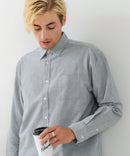 【BLUE STANDARD/ブルースタンダード】コットン100% オックスレギュラーカラー リラックスシルエットシャツ ビズ オフィスカジュアル オンでもオフでも