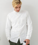 【BLUE STANDARD/ブルースタンダード】コットン100% オックスボタンダウンシャツ レギュラーシルエット ビズ オフィスカジュアル オンでもオフでも