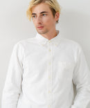 【BLUE STANDARD/ブルースタンダード】コットン100% オックスボタンダウンシャツ レギュラーシルエット ビズ オフィスカジュアル オンでもオフでも