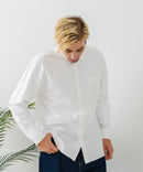 【BLUE STANDARD/ブルースタンダード】コットン100% オックスレギュラーカラー リラックスシルエットシャツ ビズ オフィスカジュアル オンでもオフでも