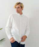 【BLUE STANDARD/ブルースタンダード】コットン100% オックスレギュラーカラー リラックスシルエットシャツ ビズ オフィスカジュアル オンでもオフでも