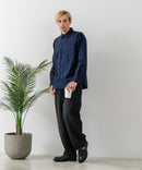 【BLUE STANDARD/ブルースタンダード】コットン100% オックスレギュラーカラー リラックスシルエットシャツ ビズ オフィスカジュアル オンでもオフでも