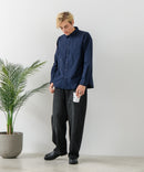 【BLUE STANDARD/ブルースタンダード】コットン100% オックスレギュラーカラー リラックスシルエットシャツ ビズ オフィスカジュアル オンでもオフでも