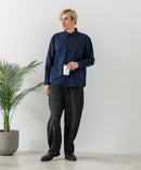 【BLUE STANDARD/ブルースタンダード】コットン100% オックスレギュラーカラー リラックスシルエットシャツ ビズ オフィスカジュアル オンでもオフでも