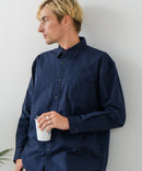 【BLUE STANDARD/ブルースタンダード】コットン100% オックスレギュラーカラー リラックスシルエットシャツ ビズ オフィスカジュアル オンでもオフでも