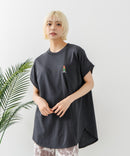 フレンチスリーブ ワンポイント刺繍Tシャツ【TeddyBear/テディベア】