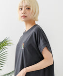 フレンチスリーブ ワンポイント刺繍Tシャツ【TeddyBear/テディベア】