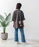 【CONVERSE/コンバース】×【TOM AND JERRY/トムとジェリー】ブランドロゴ 刺繍 オーバーサイズ Tシャツzo