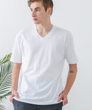 ZEROSTAIN Vネック Tシャツ 防汚 UVカット 汗染みの目立ちにくいTシャツ