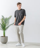 ZEROSTAIN 胸ポケット 刺繍Tシャツ 汗染みの目立ちにくいTシャツ 防汚 UVカット アニマル おじさん ビール アメ車