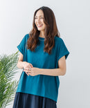 【汗染みの目立ちにくいTシャツ ZEROSTAIN/ゼロステイン】ロールカフラウンドヘムTシャツ レディース 汗染み防止 撥水加工 多機能 zo