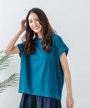 【汗染みの目立ちにくいTシャツ ZEROSTAIN/ゼロステイン】ロールカフラウンドヘムTシャツ レディース 汗染み防止 撥水加工 多機能 zo