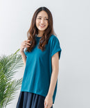 【汗染みの目立ちにくいTシャツ ZEROSTAIN/ゼロステイン】ロールカフラウンドヘムTシャツ レディース 汗染み防止 撥水加工 多機能 zo